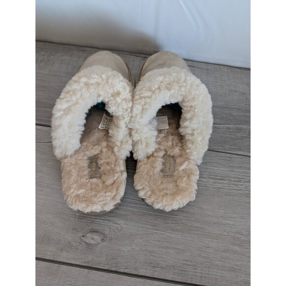 Ugg Slip On Slippers Kids Girls Size 4 Gold Tone Flaws - Picture 3 of 10